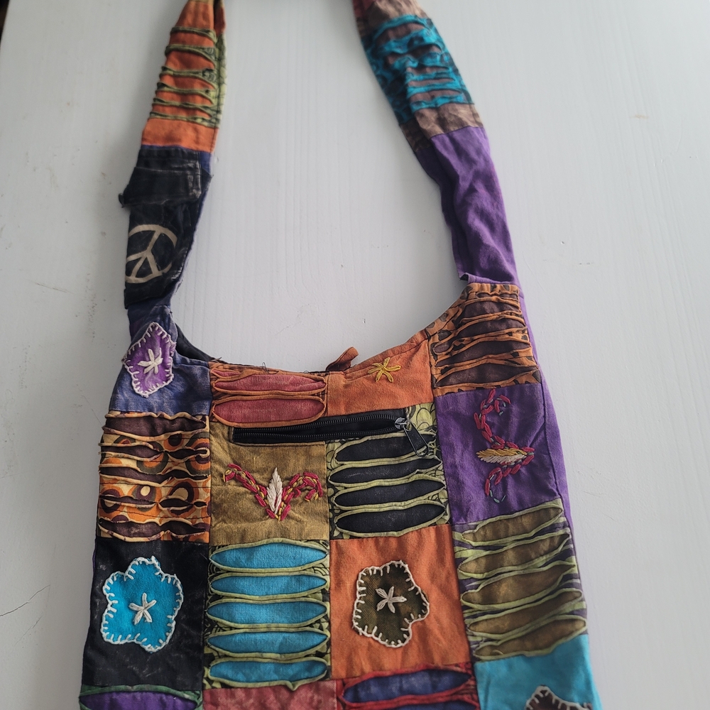 Rising International Multicolor Patchwork Shoulder Bag